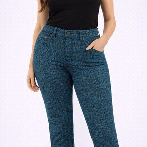 Rag & Bone /Jean Turquoise and Black Tweed Print Legging Jeans - Size 32